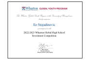 „Wharton Global High School Investment Competition”