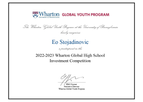 „Wharton Global High School Investment Competition”