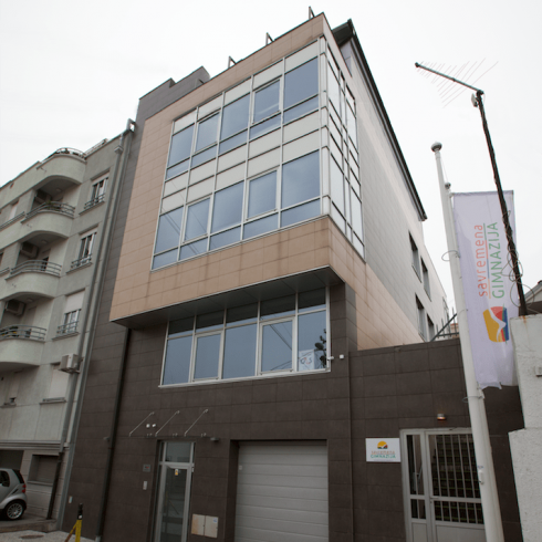 The exterior of the building