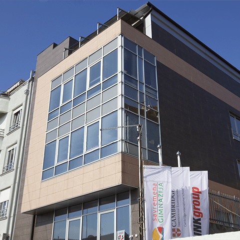 The exterior of the building